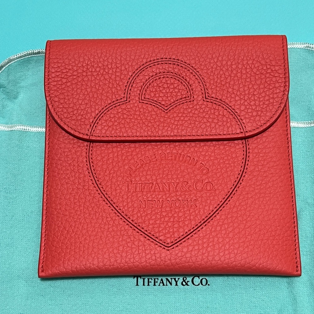 Tiffany & Co. hibiscus RTT leather pouch